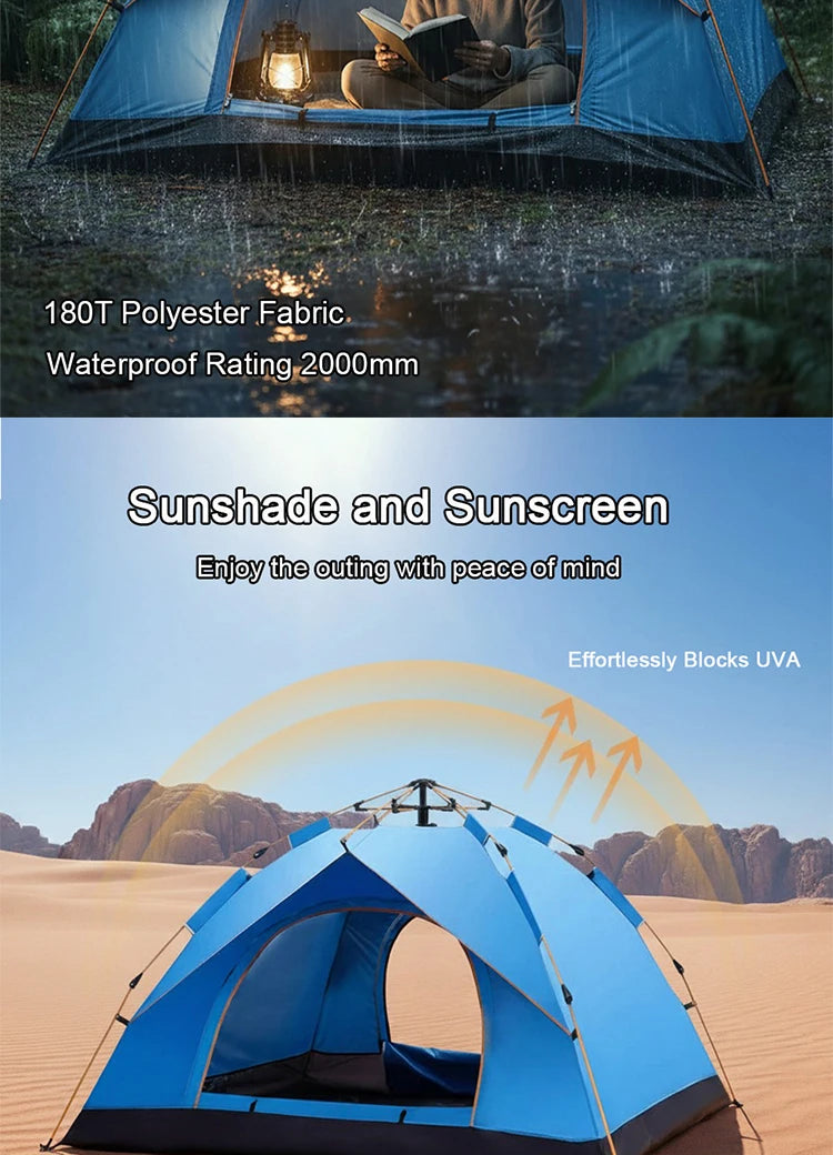 EMER Outdoor Camping Tent Automatic One-touch Tent Waterproof Picnic Tourist House for Travel Hiking Fishing Camping Supplies