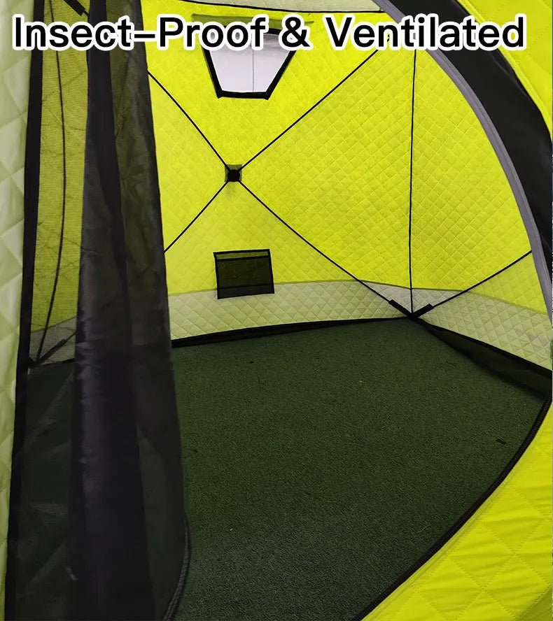 Winter Fishing Tent Ice Fishing Tent Cotton Clip Thick Insulation Windproof Snow Shelter Camping for 2-3 People Pop Up Tent