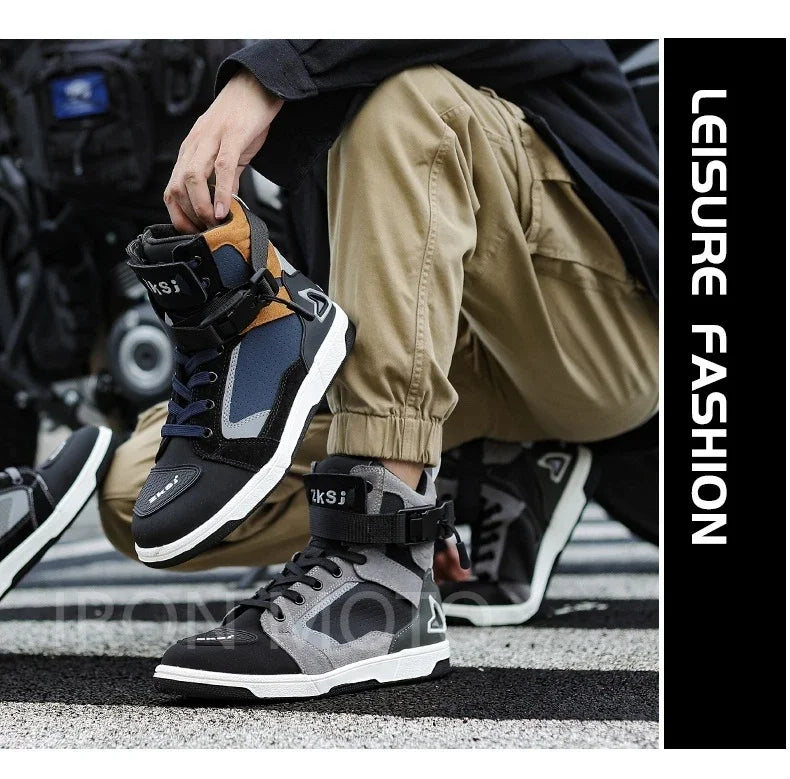 Motorcycle Riding Shoes Motocross Racing Boot Motorcycle Rally Training Shoes Anti Collision Protective Shoes Rider Equipment