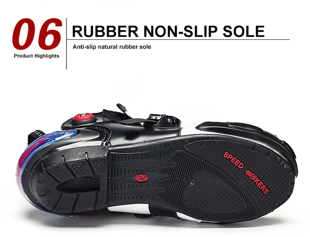 Men Women Motorcycle Racing Boots Sneakers Shoes Microfiber Leather Anti-collision Protection Motocross Off-Road Boots Non-slip