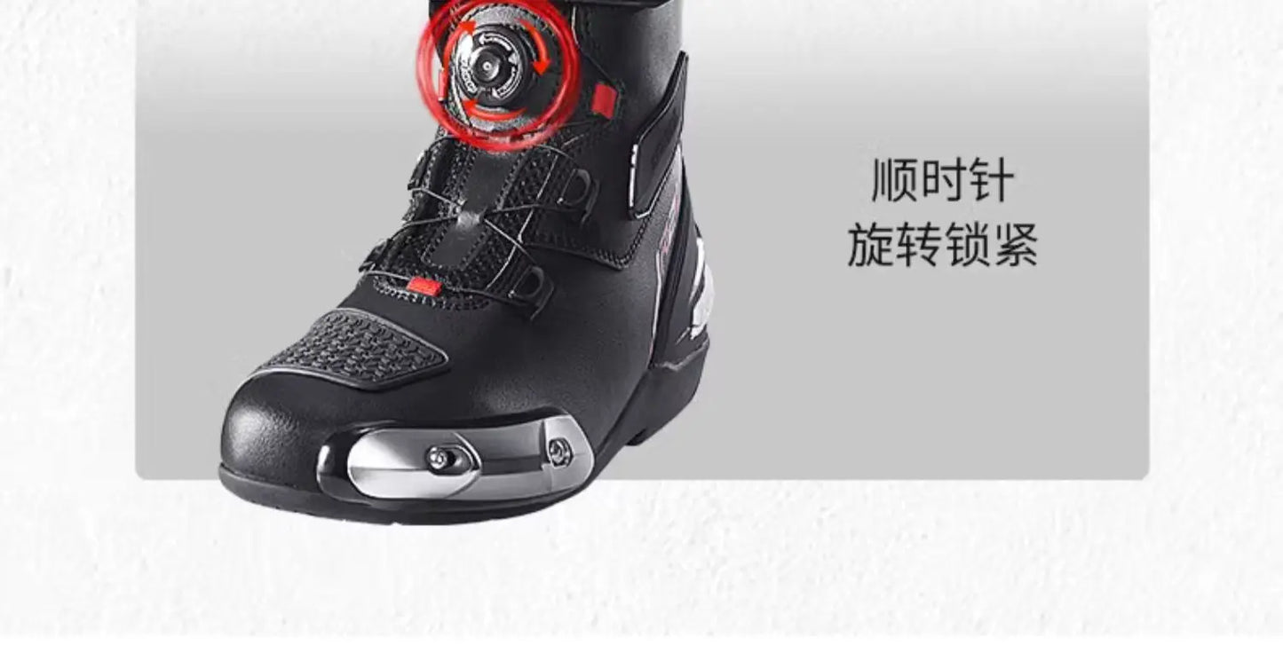 Scoyco Men's Motorcycle Riding Boots Anti-slip Motocross Shoes Anti-fall Rider Racing Road Cross-country With CE Certification