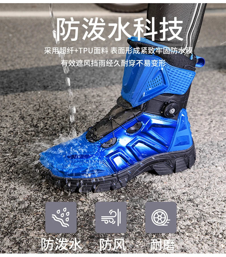 New Motorbike Boots Anti-slip Waterproof  Motorcycle Boots Wear-resistant Biker Protection Equipment Anti-fall Motocross Boot