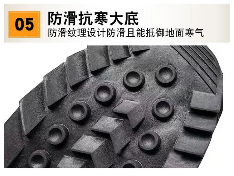 Winter Thick Men Snow Boots High Top Warm Cotton Shoes Lightweight Slip Resistant Camouflage Outdoor Boots