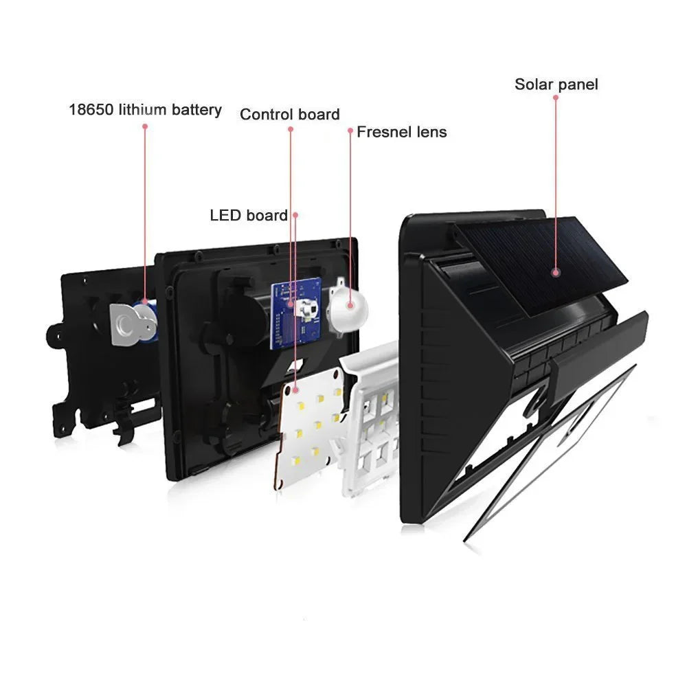 LED Solar Motion Sensor Wall Light 1/2/4PCS Outdoor Solar Powered Lights For Yard Garden Fence Garage Waterproof Street Lamp