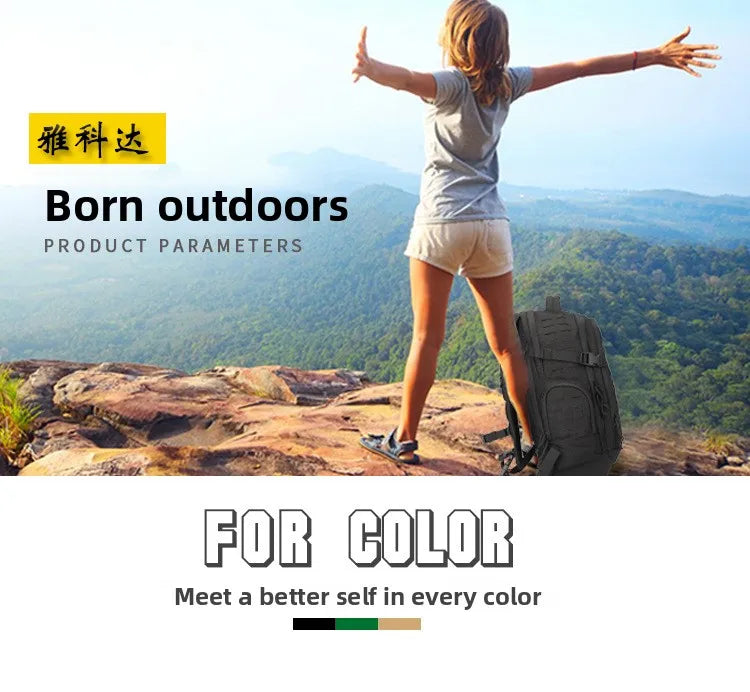 YAKEDA Assault Tactical Molle Backpack Fans 600D Sports Outdoor Bag High Capacity Tourism Hiking Mountain Camping Bags