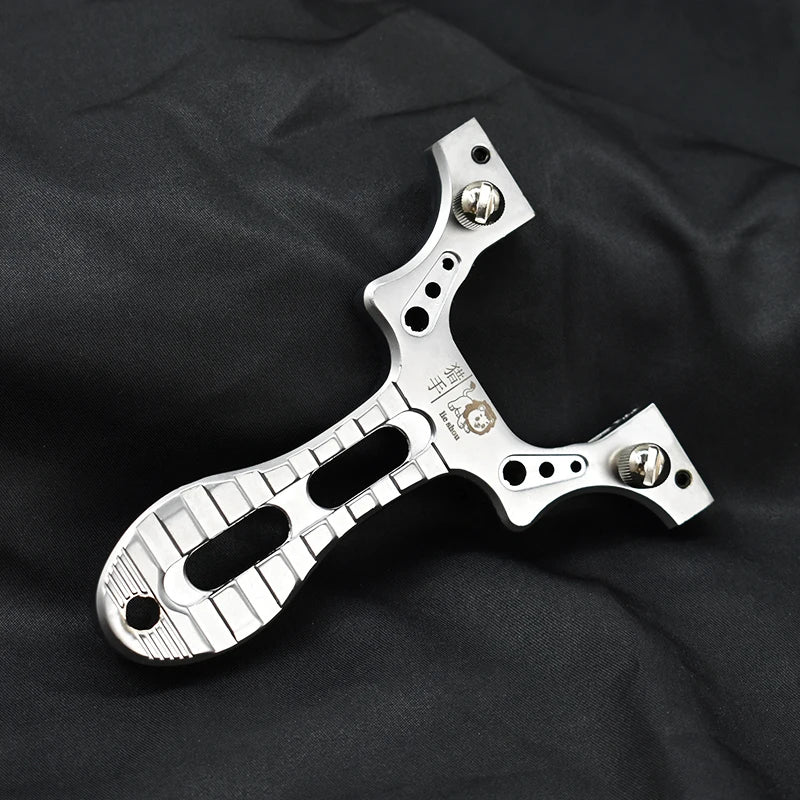 All-metal One-piece Professional Hunting Slingshot Alloy Straight Handle Lightweight And Strong Hunting Sling For Accurate Shoot