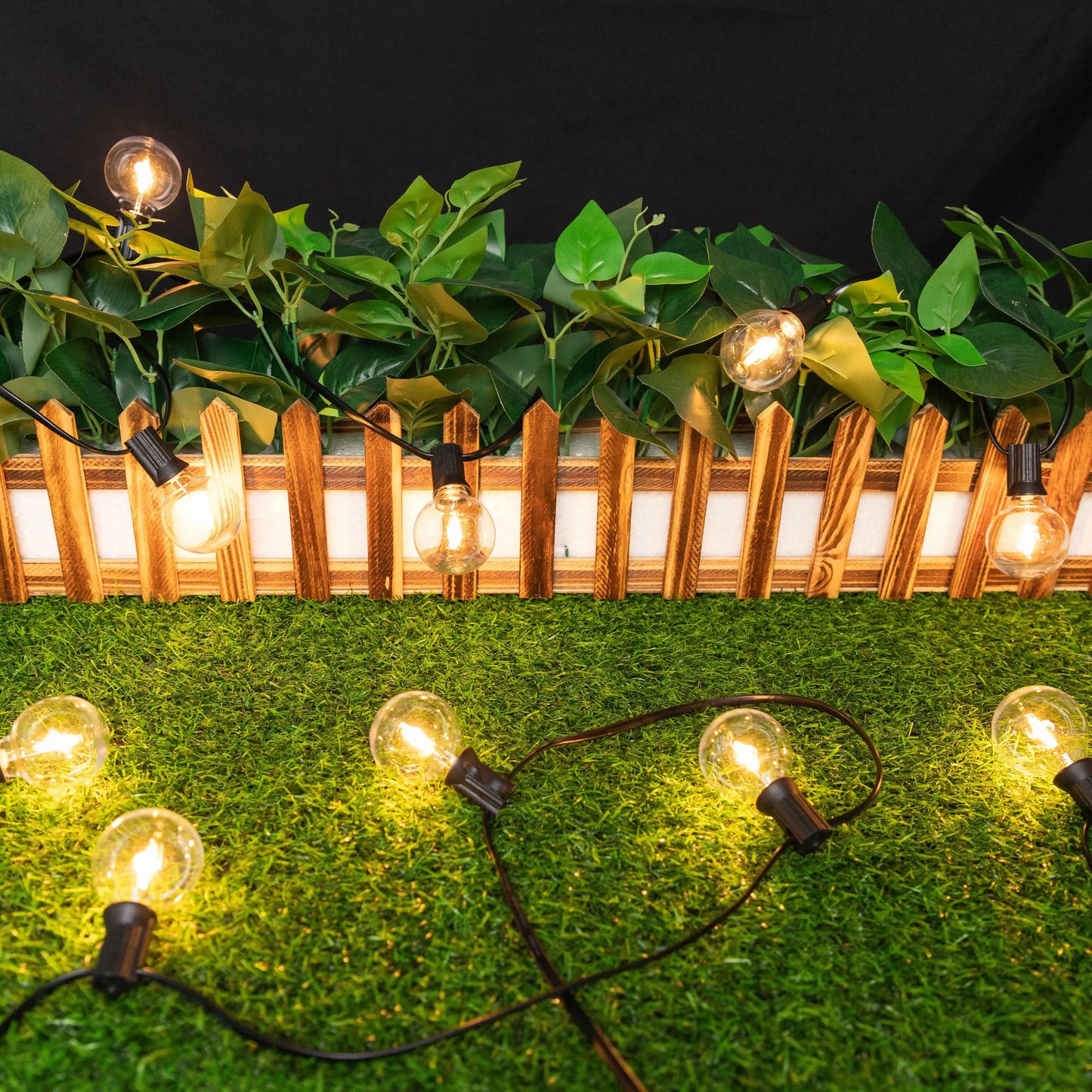 Led G40 Solar String Lights Outdoor Waterproof Garden String Lights USB Rechargeable Solar Light With Remote Decoration Light