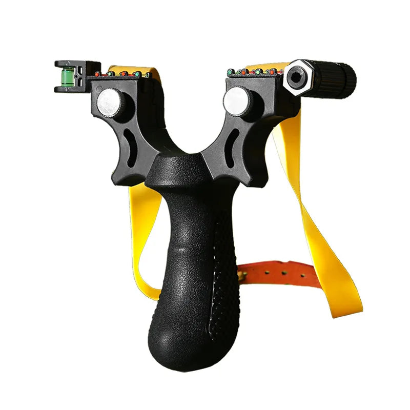 Laser Aiming Slingshot Set Resin Outdoor Hunting Catapult with Flat Rubber Band Outdoor High Precision Shooting Accessories Tool