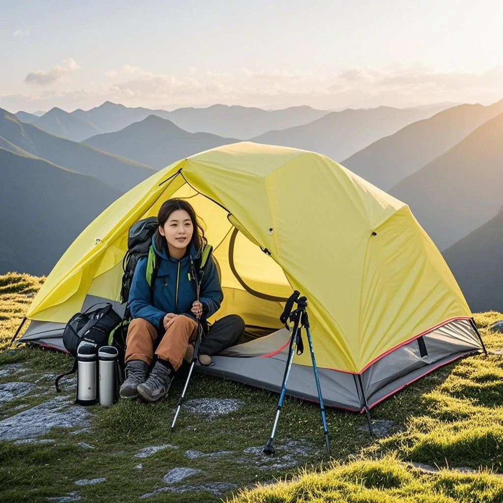 Portable Lightweight Camping Tent (2-Person Capacity) with PU4000 Waterproof Floor & Footprint, Perfect for Backpacking & Hiking