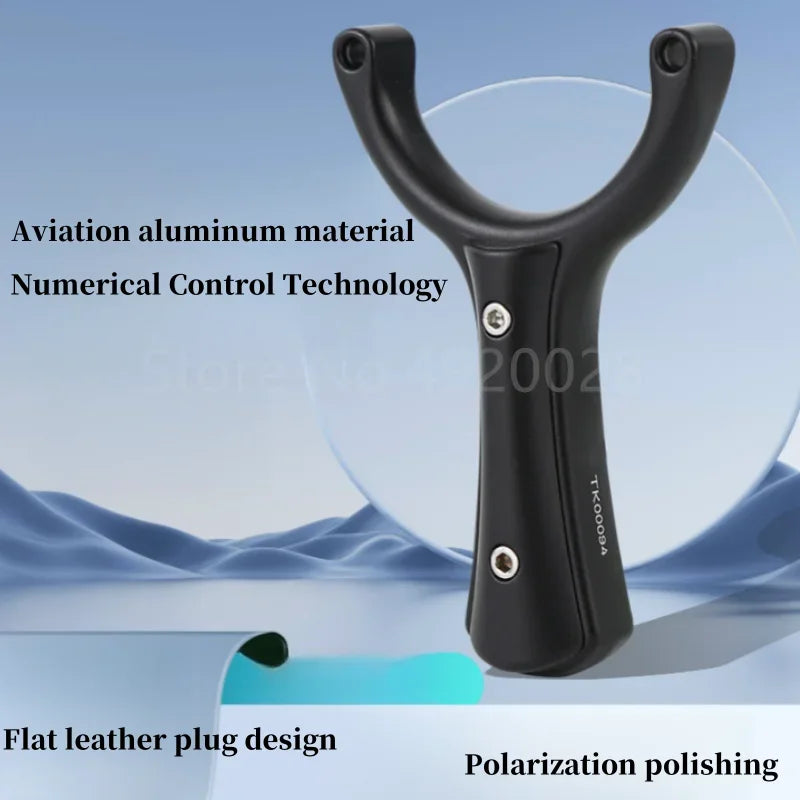 Aviation aluminum Slingshot Flat Rubber Strap Catapult Hunting Slingshot Outdoor Shooting Sports Fishing Accessories Tool