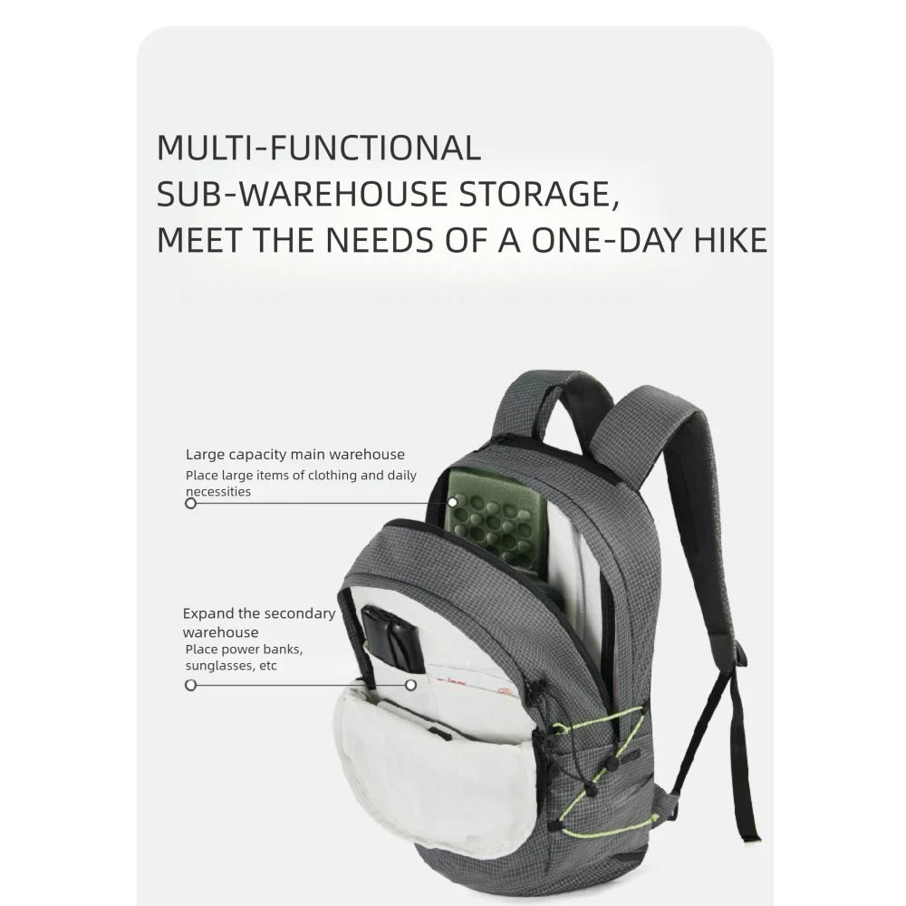 Naturehike Ultra-light Outdoor Hiking Backpack, 20 Liters Waterproof and Breathable, Suitable for Outdoor Camping Trips.