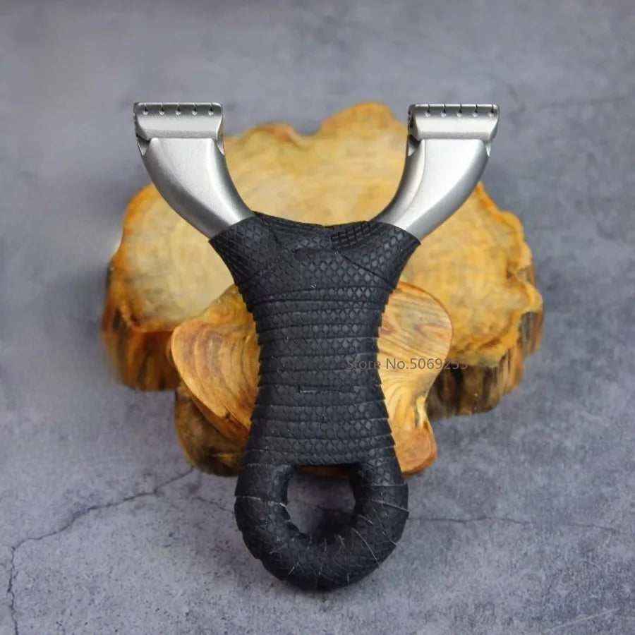 Stainless Steel Hunting Slingshot Quick Pressure Installation Rubber Band Professional Shooting Catapult for Tactical Game Toys