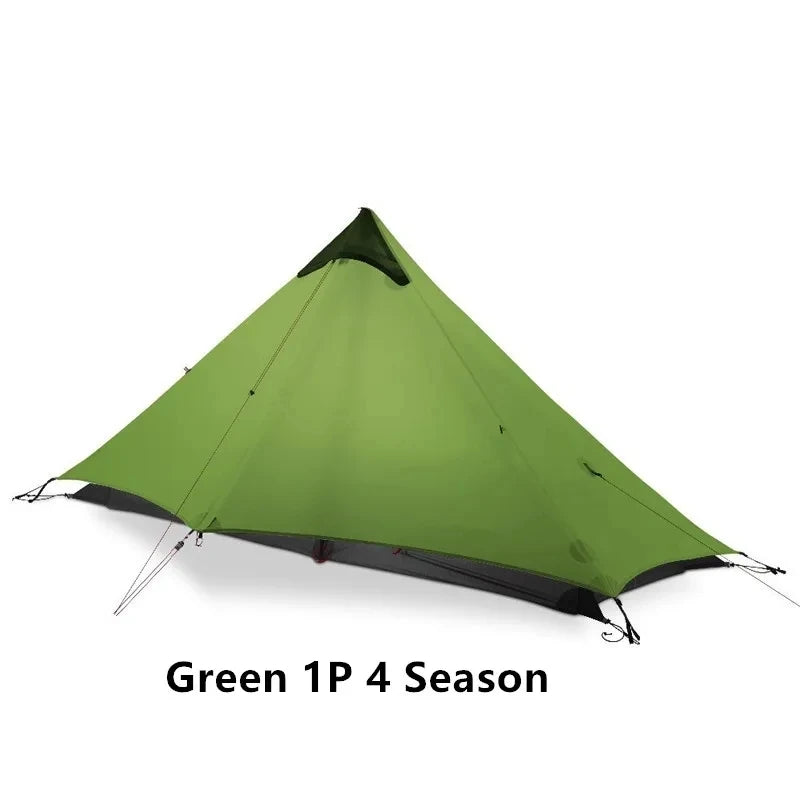 FLAME'S CREED Lanshan 1 Person Oudoor Ultralight Camping Tent Single Man 3 Season Professional 15D Silnylon Rodless Tent
