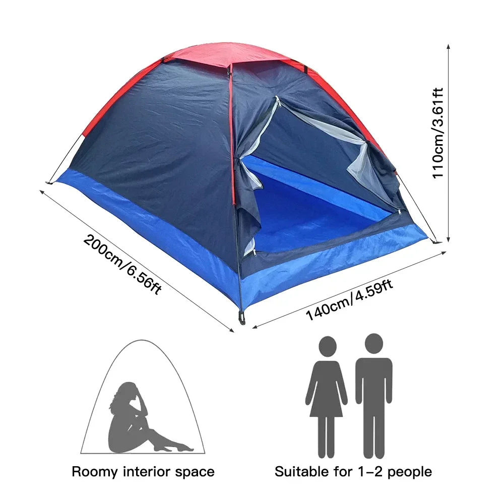 2 People Double-Layer Tent with Bag Portable Ultralight Water Resistant Tent for Outdoor Camping Backpacking Hiking Travel