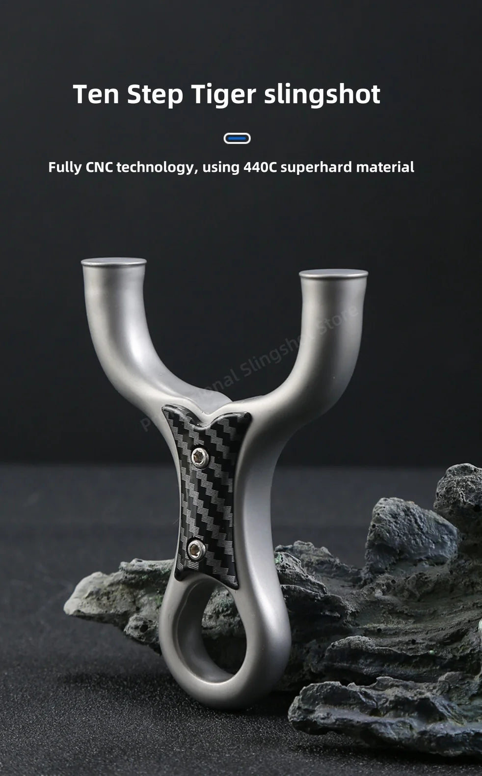 Powerful shooting slingshot outdoor shooting hunting 440C stainless steel slingshot competition accessories catapult