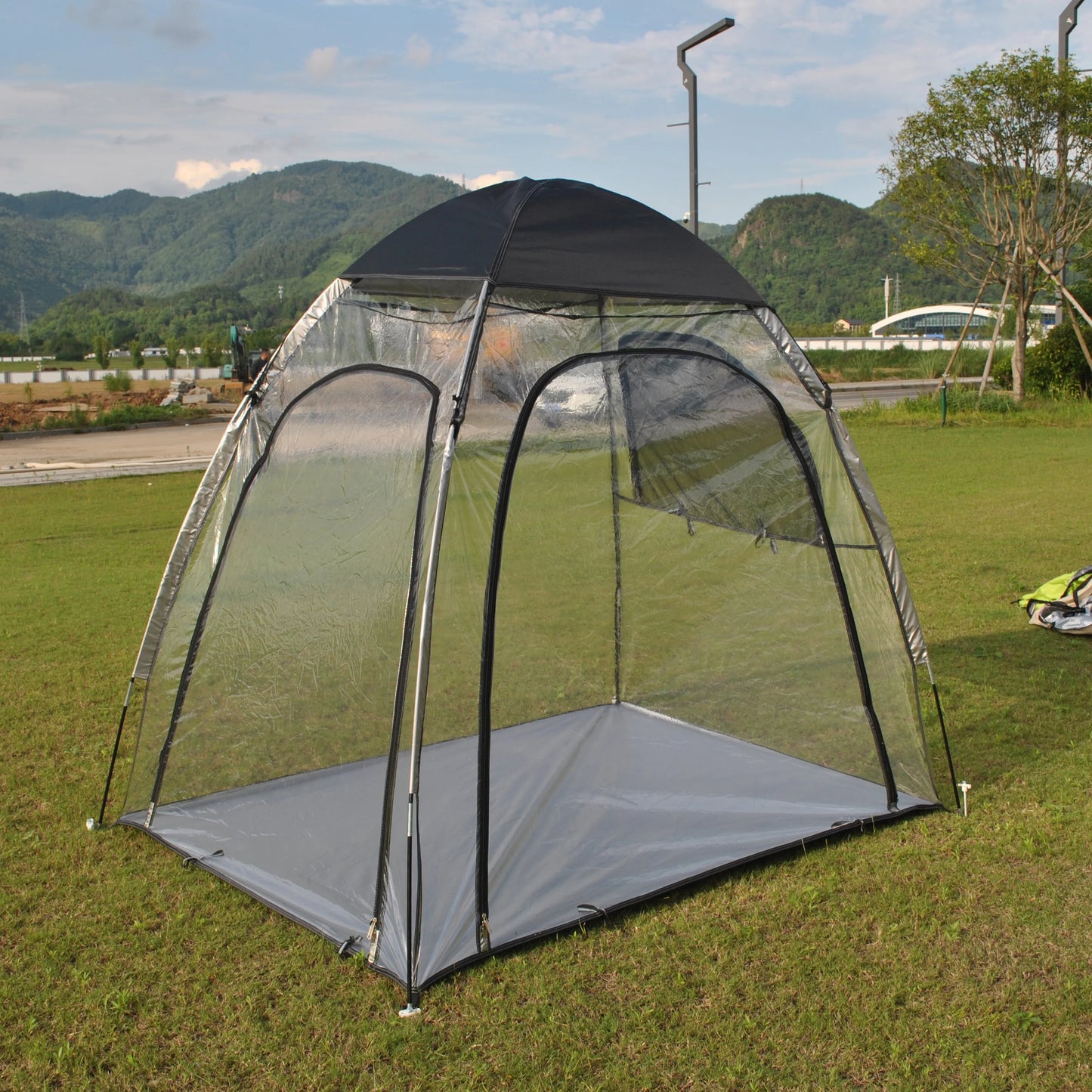 Sports Tent All Weather Clear Sport Shelter Waterproof and Windproof with Detachable Top Cover Rain Tent,PVC tent,Warm keep tent