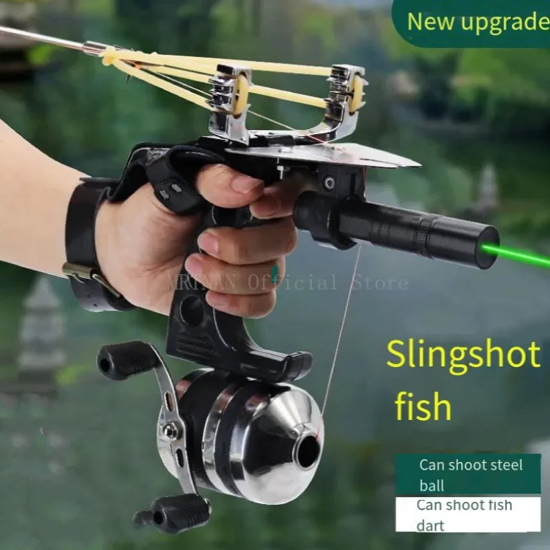 Big Power High-precision Fishing Slingshot With Laser Outdoor Hunting Catapult Outdoors Fishing Compound Bow Fishing Tools