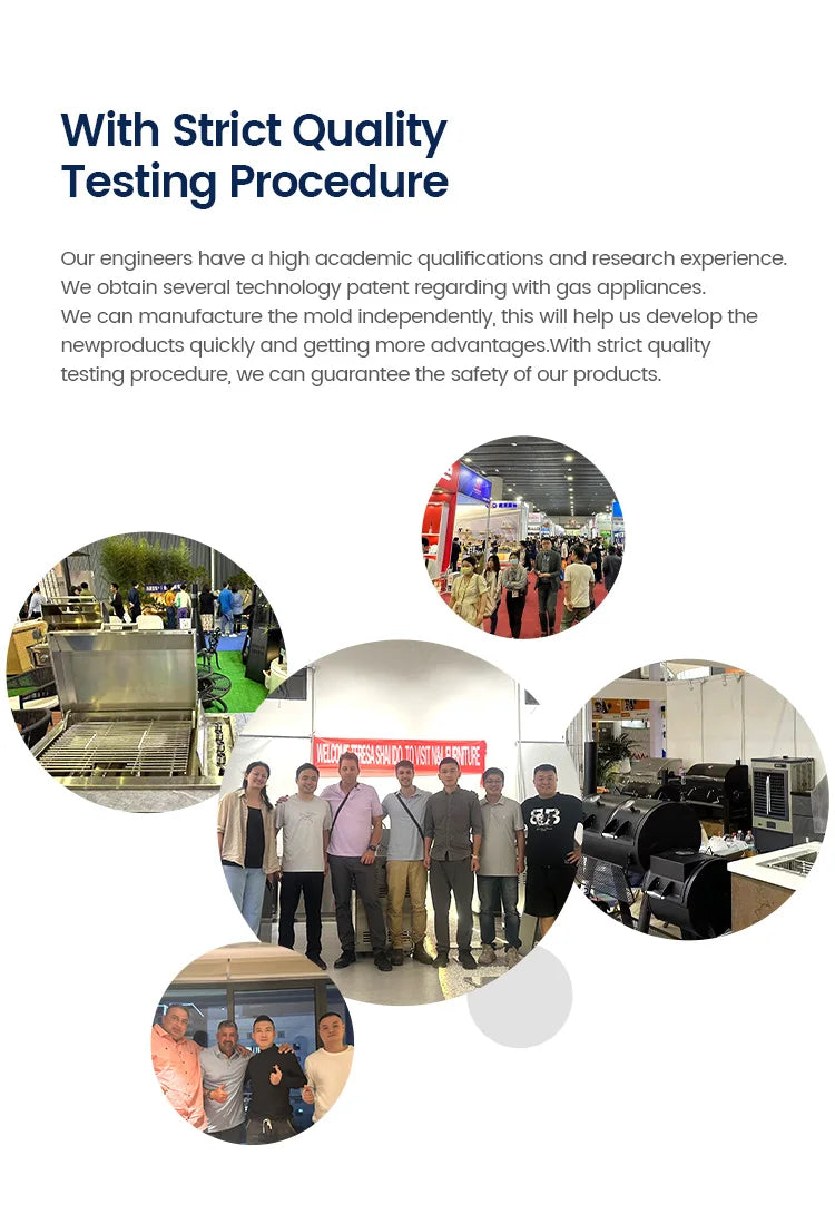 Factory Supply Outdoor Kitchen Professional Stainless Steel 4 Burner Built-in BBQ Gas Grill