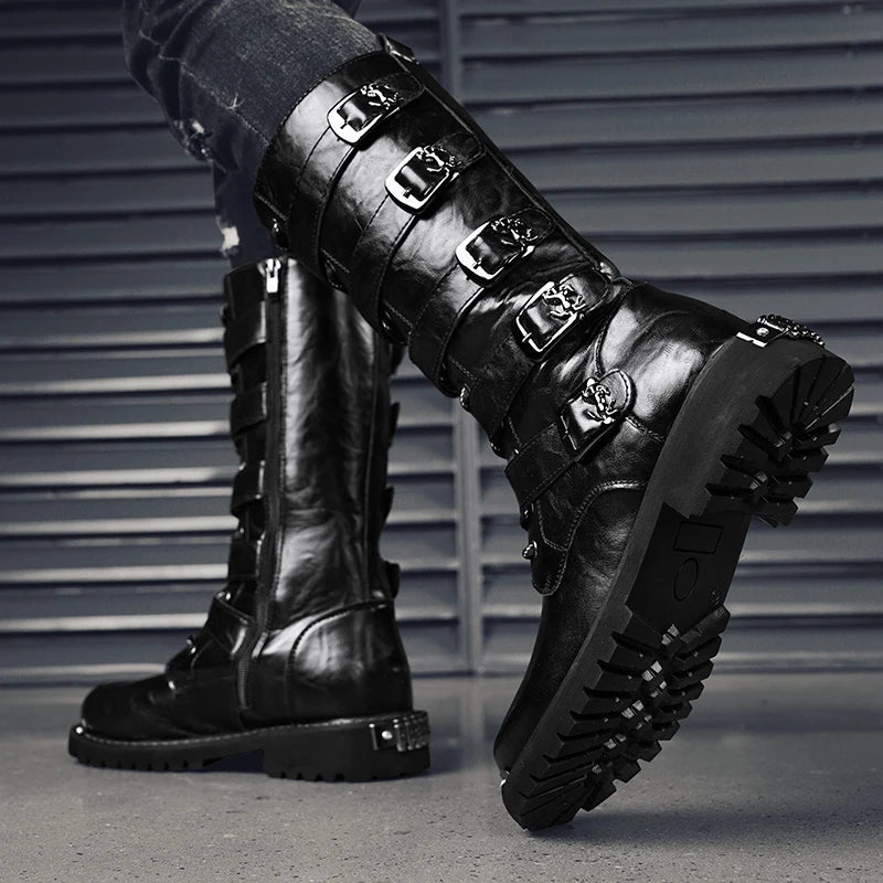 Motorcycle Boots New Men's Outdoor Fashion High Top Shoes For Men Women High Quality Comfort Anti-collision Protective Boot 2025