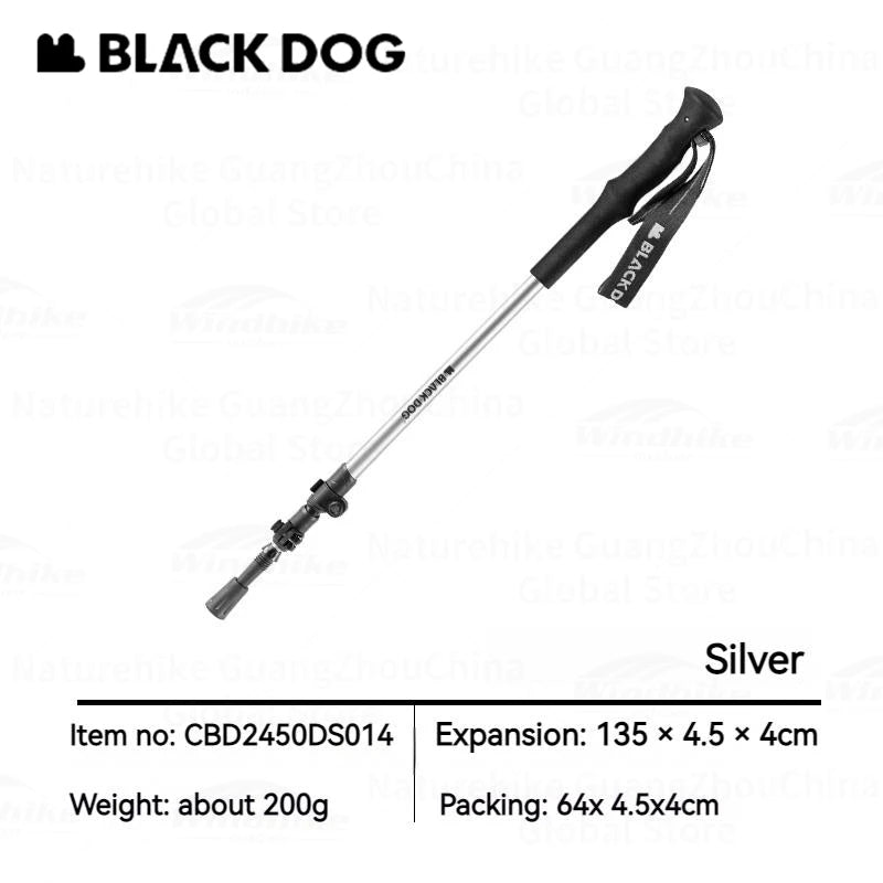 Naturehike Blackdog Trekking Pole Telescopic Aluminum Carbon Walking Sticks Hiking Cane Adjustable Ultralight Mountaineering 1pc