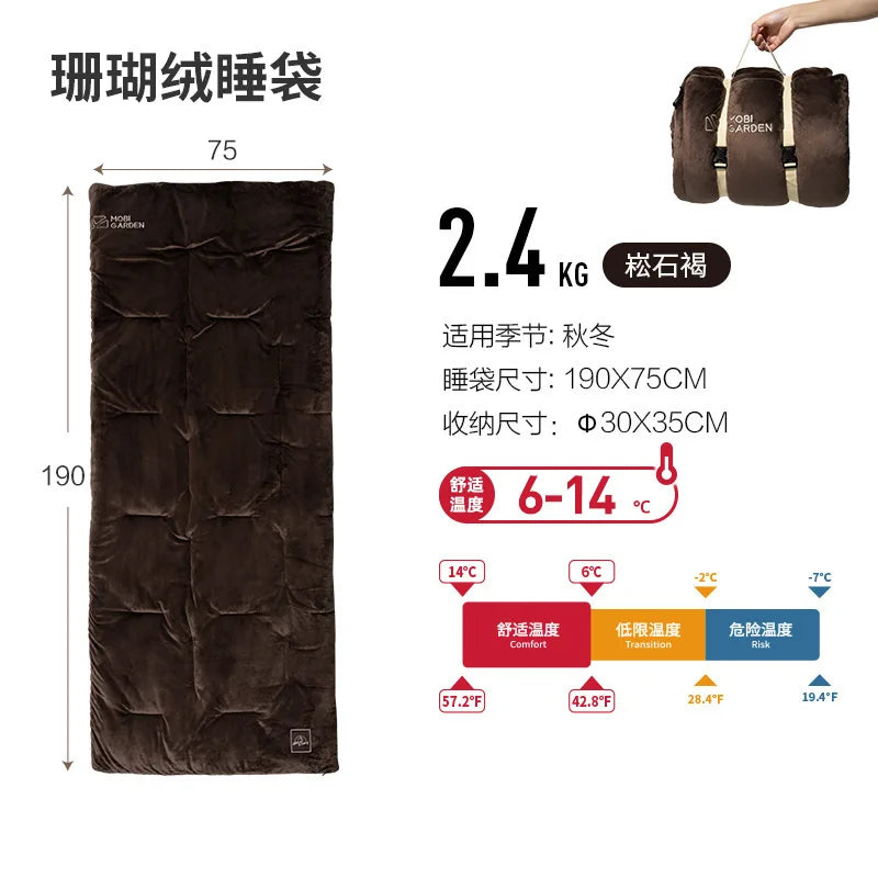 Outdoor Adventure Sleeping Bag For Camping Hiking Waterproof Warm Ultralight Portable Envelope Equipment