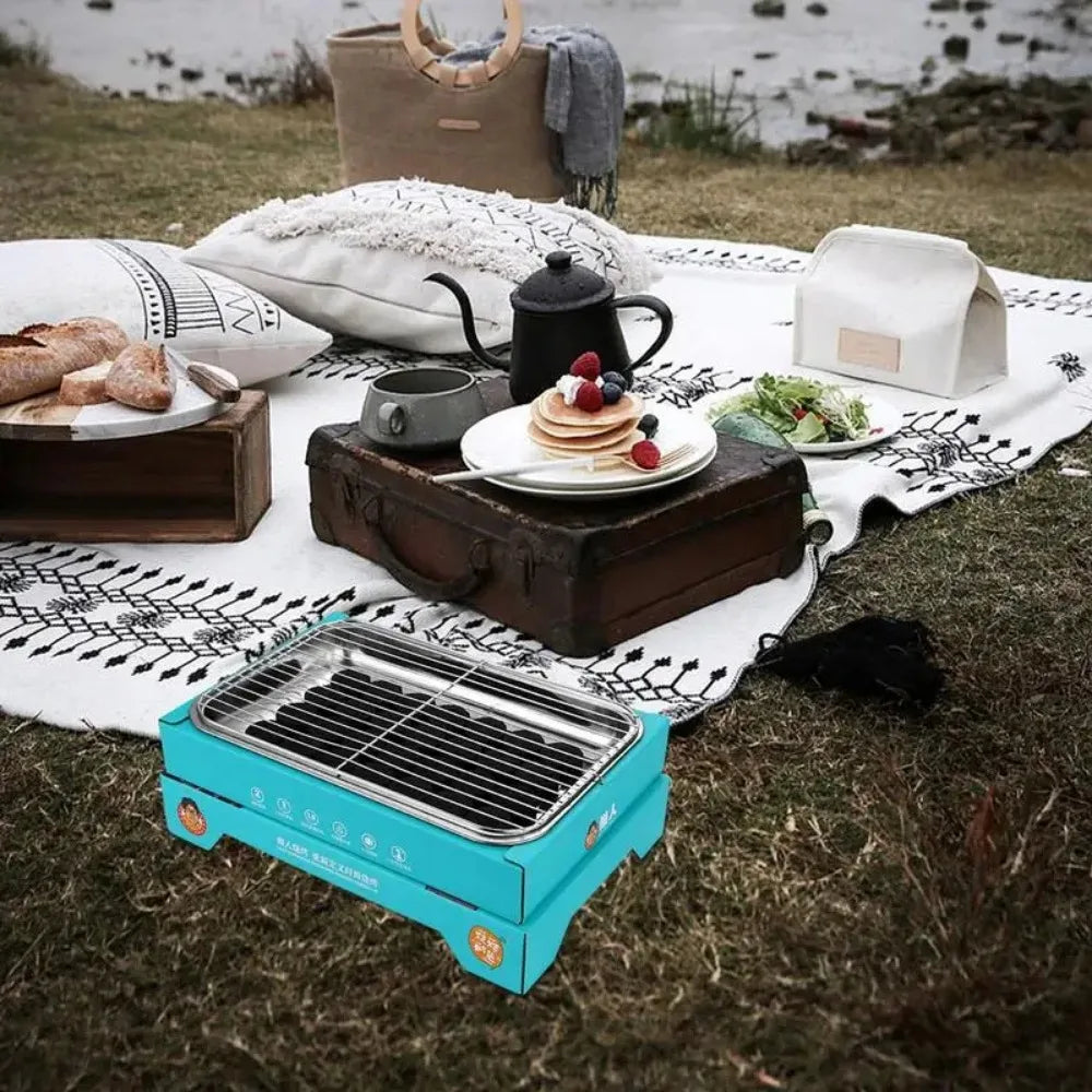Portable Charcoal Grill Disposables Charcoal Compact Charcoal Grills Camping Accessories Portable Barbecue Grill Disposables BBQ