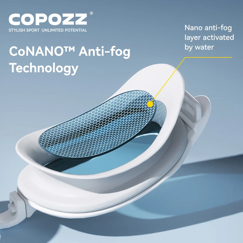 COPOZZ Myopia Swimming Goggles Male Female Adult Swim Goggle CoNANO Imported Anti Fog Pool Swimming Glasses Eyewear -1.5 to -7