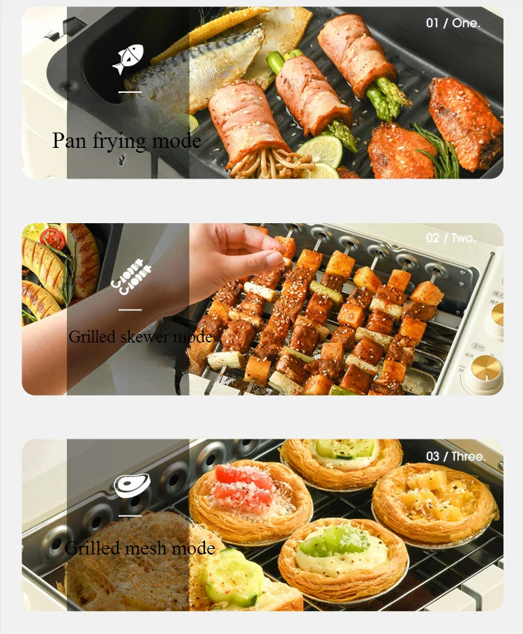 Skewer Barbecue Grill Home Automatic Rotating Multifunctional Indoor Electric Grill Light Smoke Barbecue Machine G-26