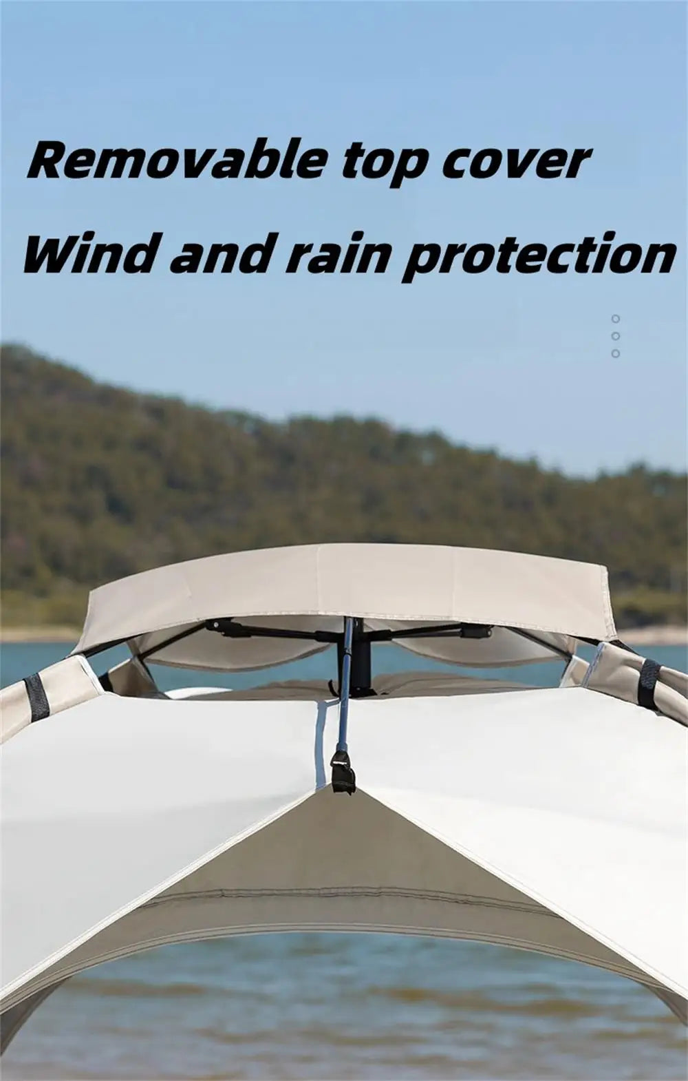 Camping Waterproof Tent 2-3 People One-touch Camping Tent Outdoor Ultralight Portable Sun Shelter Beach Tent for Outdoor Fishing