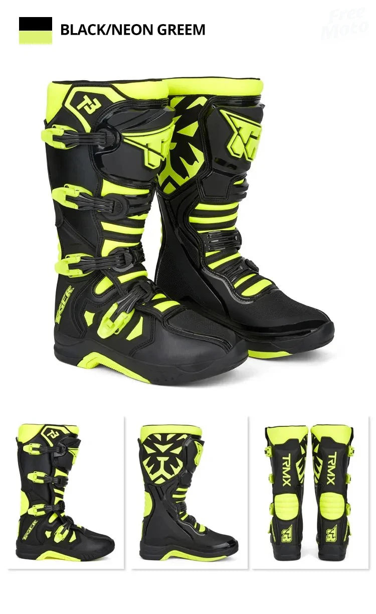 2025 NEW Racing Boots Safe Riding Motocross Boots Waterproof Anti Fall Wear-resistant Motorcycle Boots Equipment Rally Shoes