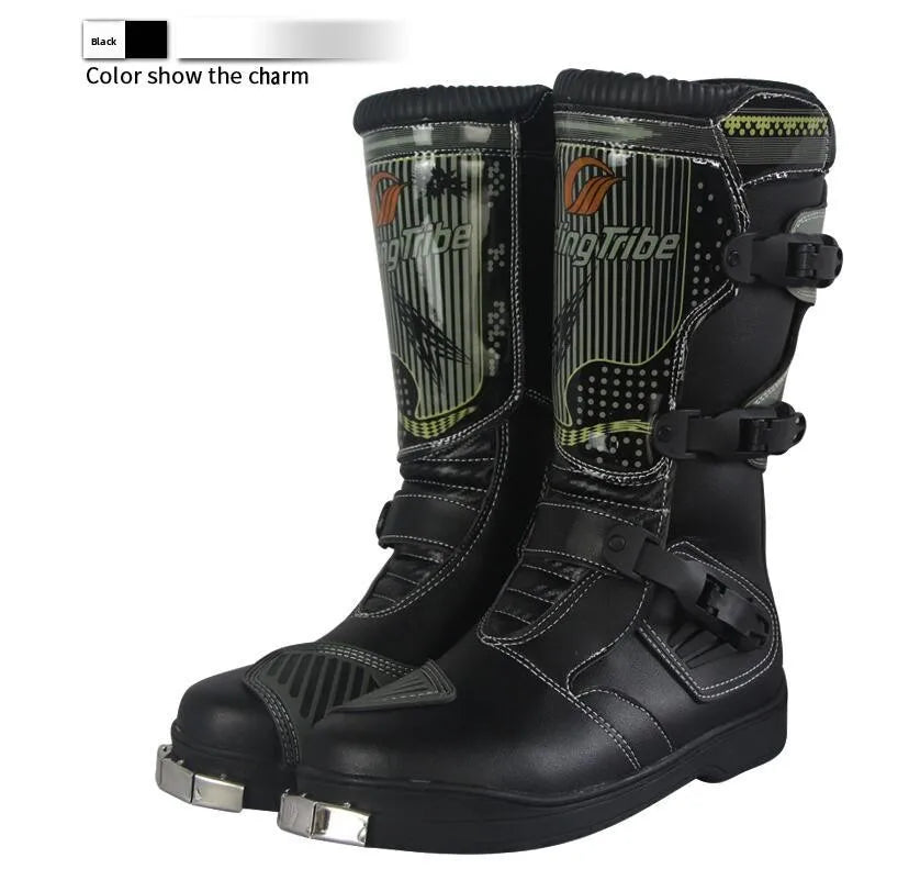 Motorcycle Riding Racing Boots Men's and Women's Anti-Collision Drop Protection Motorcycle Long Thigh Boots for Four Seasons