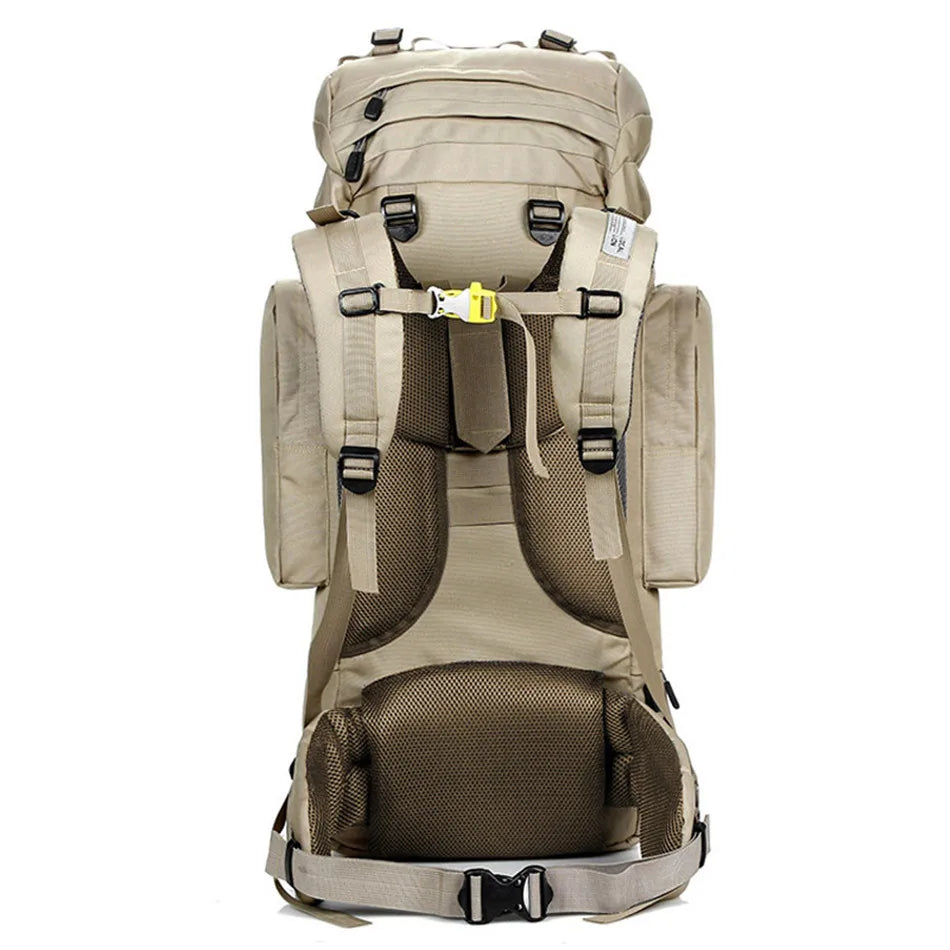 85L Hiking Bag Large Capacity Military Tactical Backpack Outdoor 900D Waterproof Wear-resistant Camping Travel Luggage Rucksack