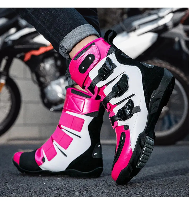 New Motorcycle Boots Men's Outdoor Sports Motocross Protective Boots Motos Slip Resistant Riding Shoes Motorcycle Accessories