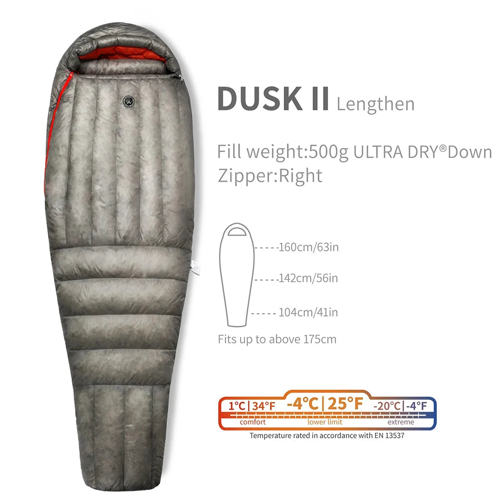 AEGISMAX Wind Hard Dusk Down Sleeping Bag Ultralight  800FP Ultra Dry for Outdoor Camping Hiking Backpacking Equipment Adult