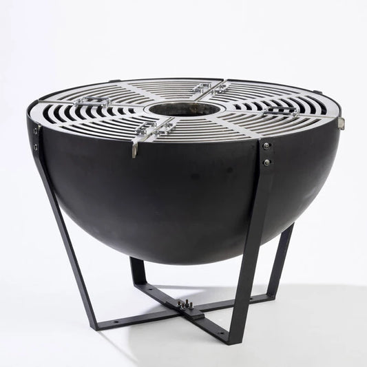 Large Wood Fired Barbecue Charcoal Stainless Cooking Plate BBQ Grill Steel Round Fire Pit Bowl