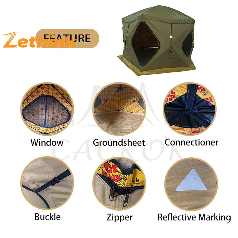 Customized  5-6 Person 4 Season Double Layers Arabian desert middle-east hexagon tent