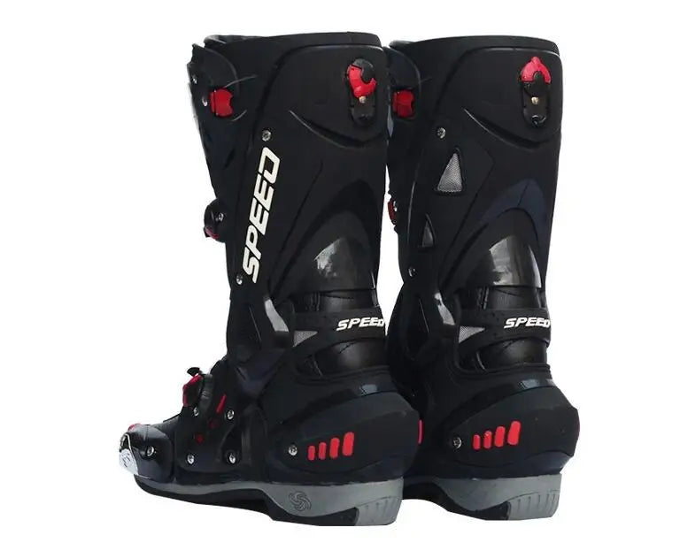 Racing riding shoes Motorcycle boots Motorcycle shoes Medium long shoes boots men