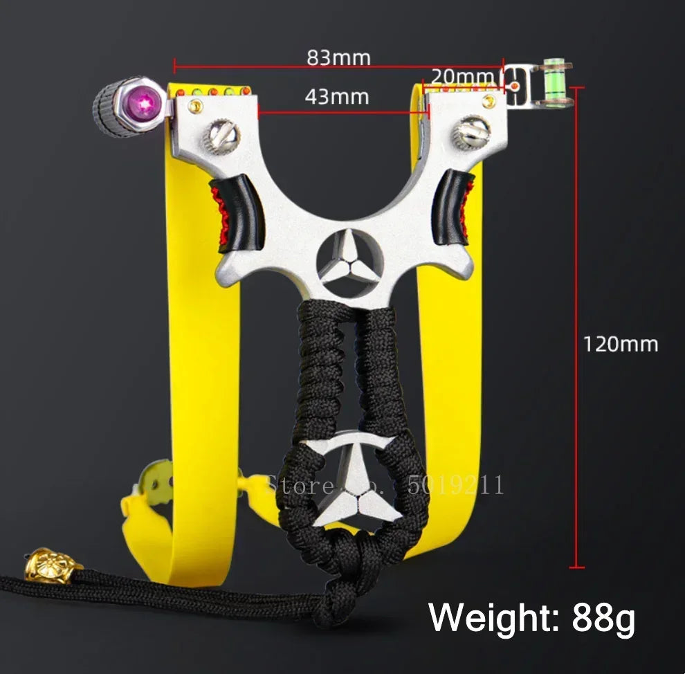 High Quality Outdoor Hunting Shooting Alloy Slingshot with Quality Rubber Band Professional Shooting Game Catapult Tirachinas