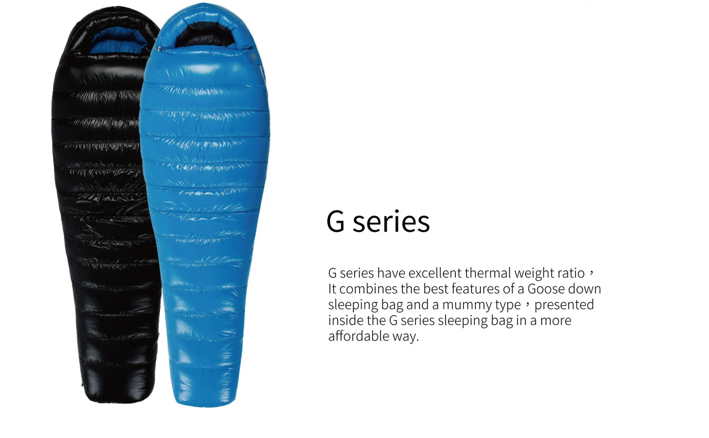 AEGISMAX G Series Adult Outdoor Camping Ultralight Mummy Stype Down Sleeping Bag 800FP Goose Down