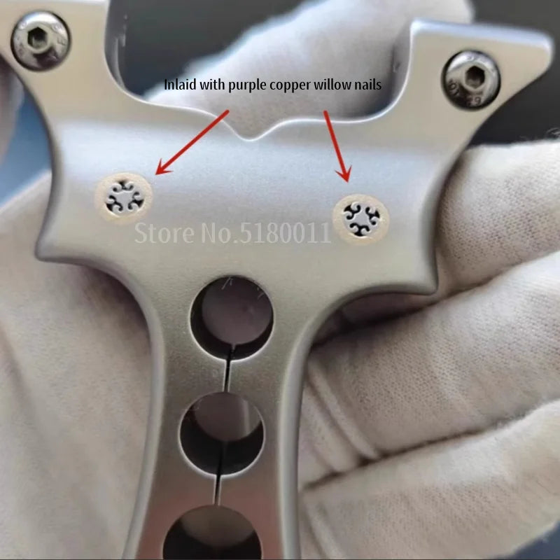 High-end TC21 Titanium Alloy High-end Hunting Slingshot Precision Shooting Competitive Outdoor Sports Catapult for Adults Games