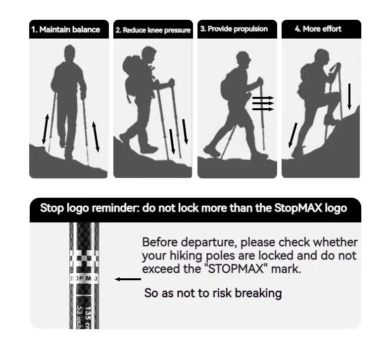 Naturehike Blackdog Trekking Pole Telescopic Aluminum Carbon Walking Sticks Hiking Cane Adjustable Ultralight Mountaineering 1pc