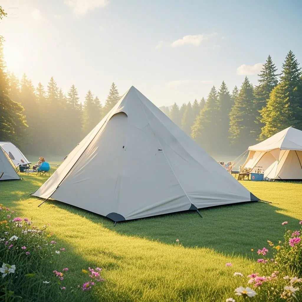 1-Person Ultralight Trekking Pole Tent - Pyramid Design, Waterproof PU4000, 2-Layer Mesh for Backpacking/Hiking, Without Pole