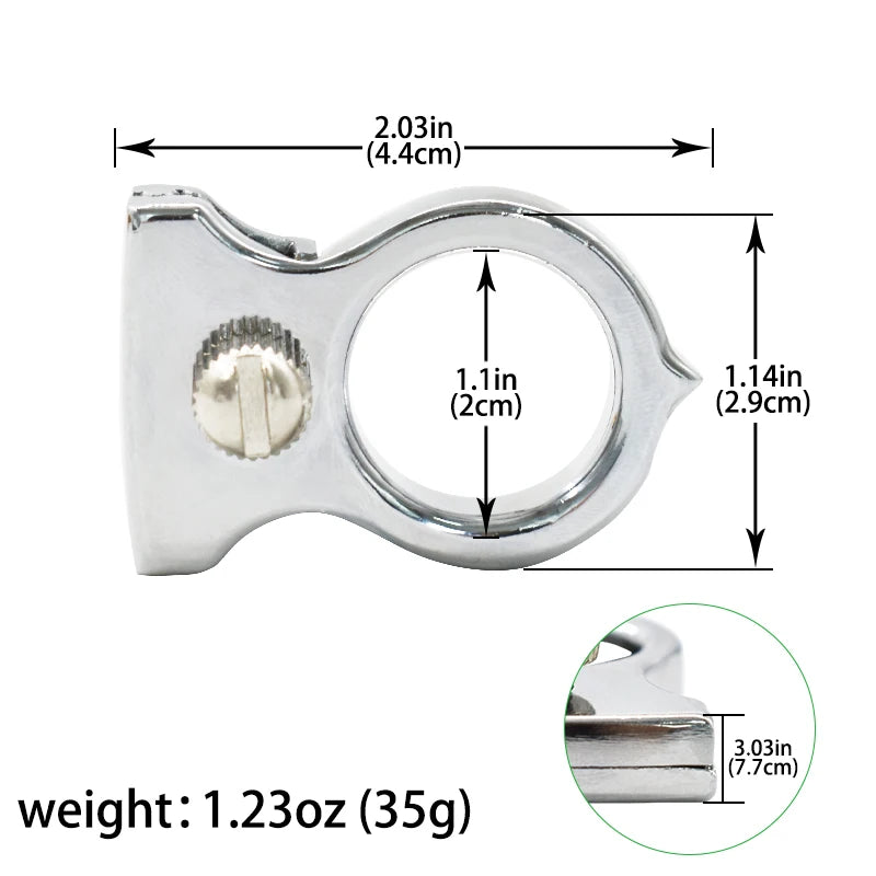 Stainless Steel Ring Pocket Slingshot Ammo Catapult Rapid Fire Slingshot with Rubber Band Finger Hunting Shooting Slingshot