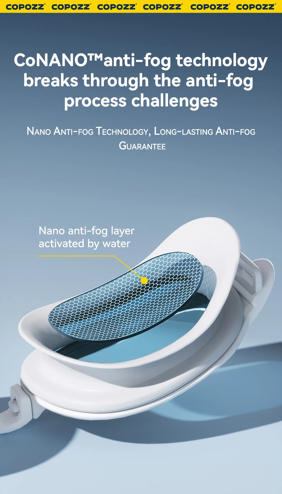 COPOZZ Myopia Swimming Goggles Male Female Adult Swim Goggle CoNANO Imported Anti Fog Pool Swimming Glasses Eyewear -1.5 to -7