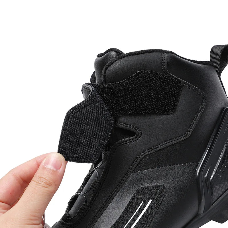 Riding Boots for Men Motorcycle New Leather Collision Avoidance Motos Shoes Anti Slip Wear-Resistant Motocross Protective Shoes