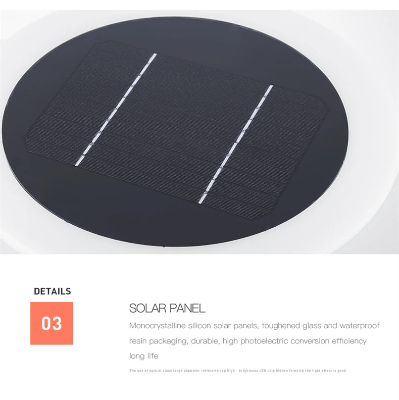 LED Solar Light Outdoor Garden Column Lamps Post Lights Waterproof Fence Gate Cap Lighting Lantern Head Fixture Patio Decoration