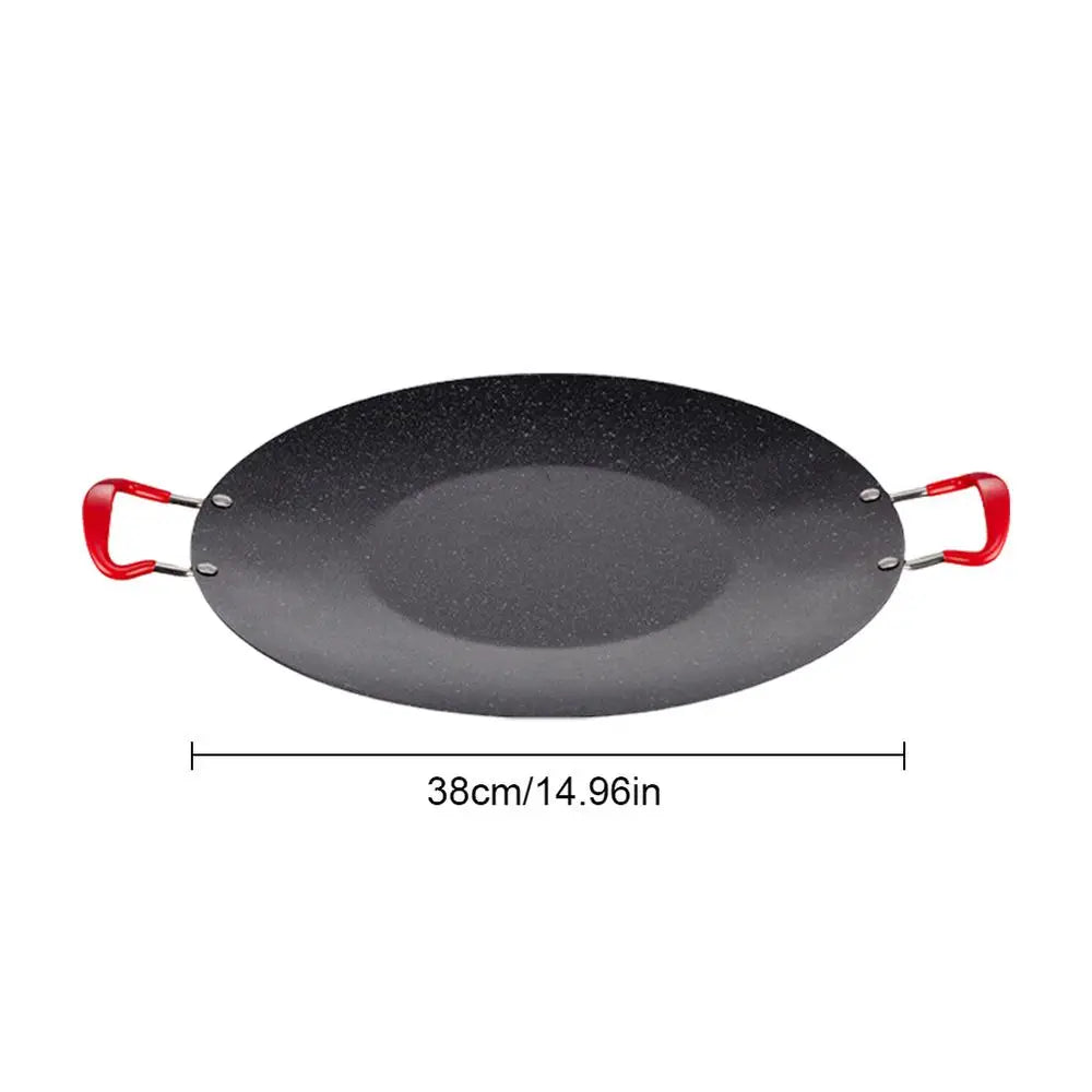 Stove Top Grill Korean Pan Camping Stove Grill Round Griddle Pan Non-Stick Indoor Korean Grill Korean Barbecue Grill With Handle