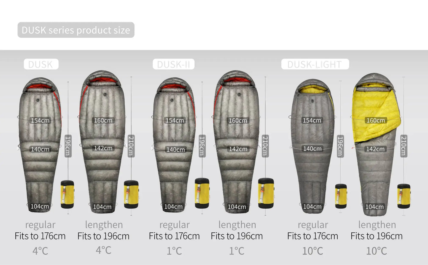 AEGISMAX Wind Hard Dusk Upgrade 7D Nylon 800FP Duck Down Sleeping Bag Outdoor Camping Hiking Bag