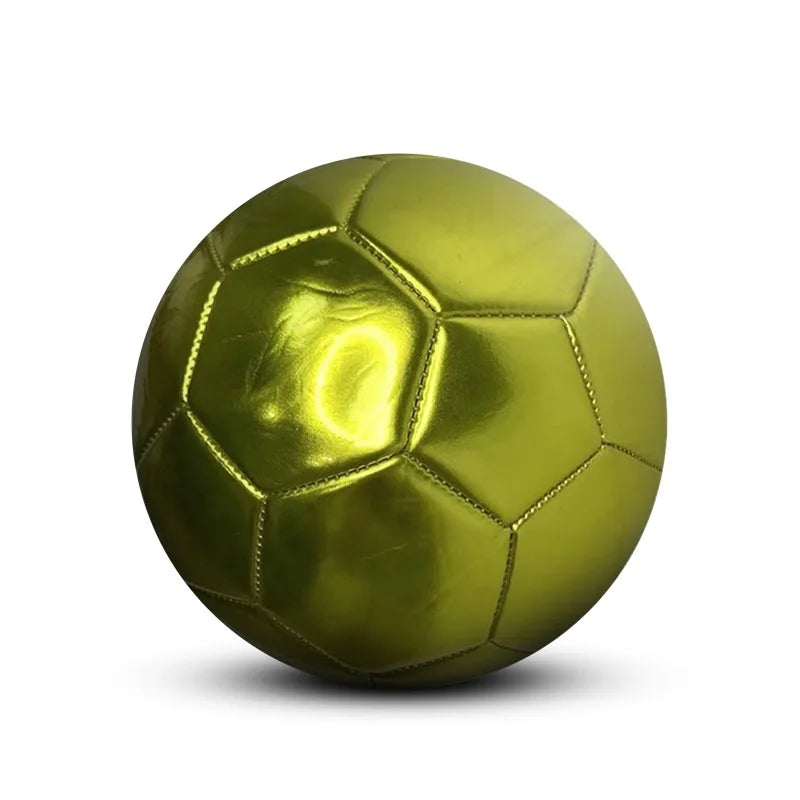 Golden silver Football Soccer Balls Official Size 5 PVC Football Team Training Footy Ball Outdoor Match Game Football Training