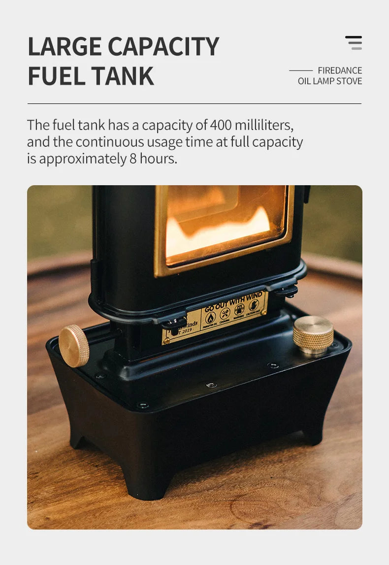 Thous Winds Firedance Oil Lamp Stove Portable Outdoor Retro Camping Lantern Emotion Lights Burner Stove Camping Supplies